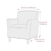 abordables Cubierta de sillón y silla sin brazo-Funda elástica para sofá individual color burdeos, funda de licra antiarañazos para gatos y perros, protector lavable para sofá de 1 plaza con base elástica