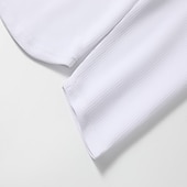economico T-shirt in maglia waffle-Per uomo Camicia a nido d&#039;ape Maglietta Camicia a Maniche Lunghe Manica Lunga Scollo a V Primavera &amp; Autunno Semplice Moda Designer Essenziale Vacanza Streetwear Uscire Nero Bianco Arancione