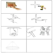 זול עיצוב טבעת ועגול-תאורת תליון לד 40/60/80 ס"מ 1-אור טבעת עיגול עיצוב ניתן לעמעום בגימורים צבועים אלומיניום יוקרתי בסגנון מודרני חדר שינה מנורות תליון חדר שינה 110-240v ניתן לעמעום רק עם שלט רחוק