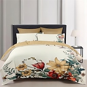 voordelige Dekbedovertreksets-bloemenpatroon dekbedovertrek set dekbedset, bedrukte dekbedovertrek katoenen beddengoed sets met envelop kussensloop, kamerdecor koning koningin dekbedovertrek