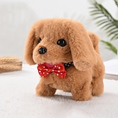 お買い得  ぬいぐるみ-模擬電気犬ぬいぐるみ電気犬は歩くことができ、吠え、うなずき、尻尾を振ることができます子供のおもちゃの犬小屋