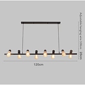 economico Luci a sospensione-lampada a sospensione a led linea design 100/120 cm metallo stile artistico lampadario moderno moderno semplice nordico minimalista luce ristorante di lusso lungo tavolo da bar sala da pranzo 110-120