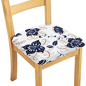 abordables Couverture de chaise de salle à manger-Housse de chaise de salle à manger housse de siège de chaise extensible en daim hydrofuge doux uni couleur unie durable lavable protecteur de meubles pour salle à manger fête