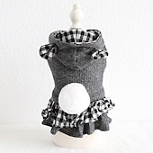 economico Vestiti-Cane Gatto Vestito Gonna Moda Carino Inverno Morbido Lavabile Confortevole All&#039;aperto Casual Quotidiano Abbigliamento per Cani for Bichon Frisé Barboncino Volpino di Pomerania Cucciolo Papillon