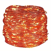 tanie Łańcuchy świetlne baterii-1 opakowanie 50 lampek LED - 5 metrów, zasilane baterią 3AA, idealne na Boże Narodzenie, wesela, imprezy, rodzinne wakacje, spotkania i nie tylko - zawsze włączone