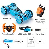 お買い得  rc車-自動デモンストレーション ジェスチャーセンシング リモコン ツイストカー クライミングオフロード ドリフト 特殊効果 ダンスカーおもちゃ