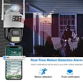 cheap Outdoor IP Network Cameras-2MP Dual Lens Security WIFI Camera Outdoor V380 Pro Smart Home Waterproof Wireless Speed Dome CCTV Camera Auto Tracking