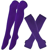 abordables Accesorios-Calcetines hasta rodilla Calcetines de Navidad Mujer Navidad Carnaval Mardi Gras Nochebuena Retro Antiguo Guantes Calcetines