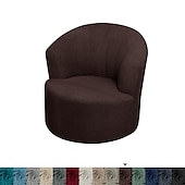 billiga Fåtöljskydd och armlöst stoltäckning-stretch vridbar stolsöverdrag vinröd klubbstol ledig stol underöverdrag accent modern stil rund fåtölj möbelskydd möbelskydd tjocka spandex jacquard överdrag tvättbar