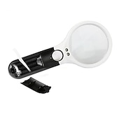 お買い得  手工具-新しいアップグレード 3x 45x ハンドヘルド拡大鏡 3 LED ライト読書虫眼鏡ジュエリー修復ツールジュエリールーペ