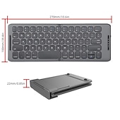 cheap Keyboards-Wireless BT Folding Keyboard Computer Office Quiet Ultra-thin Portable Keyboard Three Systems Free Switching TYPE-C Charging