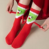abordables sombrero de papá noel y accesorios-Papá Noel Calcetines de Navidad Calcetín de tripulación Mujer Navidad Año Nuevo Navidad Calcetines