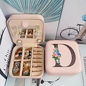 cheap Travel Bags-1PC Jewelry Box Waterproof Portable Mini Wearable leatherette PU(Polyurethane) PU Leather For Women&#039;s Casual Portable