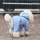 お買い得  レインコート-犬用 猫用 レインコート レインジャケット ファッション かわいいスタイル 冬 反射 防水 高通気性 ソフト 洗濯可 アウトドア カジュアル／普段着 犬服 for ビジョンフリーゼ ポメラニアン 赤ちゃんサイズ パピヨン Small
