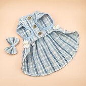 cheap Dresses-Dog Cat Dress Fashion Cute Winter Soft Washable Comfortable Outdoor Party Dog Clothing for Bichon Frise Poodle Pomeranian Baby Pet Papillon