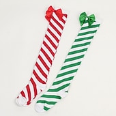 preiswerte Weihnachtsmütze &amp; Zubehör-Weihnachtsmann Elf Strümpfe / Strumpfhosen Damen Weihnachten Silvester Heiligabend Weihnachten Erwachsene Weihnachten Silvester Socken