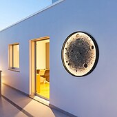 baratos luzes de parede ao ar livre-luminárias de parede externas design de lua lanternas de parede à prova d&#039;água ip65 arandelas de varanda pretas iluminação montada na parede para entrada de porta frontal de pátio 110-240v