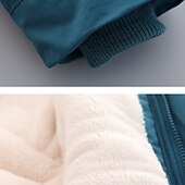 cheap Boy&#039;s Downs &amp; Puffer Jacket-Kids Boys&#039; Fleece Jacket Hoodie Jacket Outerwear Solid Color Long Sleeve Zipper Coat Outdoor Cotton Adorable Daily Yellow Pink Navy Blue Spring Fall 7-13 Years