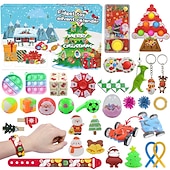 cheap Best Christmas Gifts-Christmas Advent Calendar Blind Box,Christmas Blind Box Children&#039;s Party Gift Decompression DIY Hand Tear Countdown Calendar Blind Box Christmas Toys for Christmas Gifts