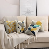 cheap Geometric Style-Geometry Double Side Cushion Cover 1PC Soft Throw Pillow Cover Cushion Case Pillowcase for Sofa Bedroom Livingroom Superior Quality Machine Washable  Outdoor Cushion for Sofa Couch Bed Chair