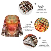 cheap 3D T shirts-Men&#039;s Graphic Gradient Metallic Shirt T Shirt Long Sleeve T shirt 3D Print Crew Neck Shirt Vintage Fashion Designer Outdoor Daily Sports 1 2 3 Spring &amp;  Fall Clothing Apparel S M L XL 2XL 3XL 4XL