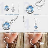economico kit per la creazione di perline-Ganci per orecchini in argento sterling 100 pezzi/50 paia di fili per le orecchie ganci per pesci parti di gioielli ipoallergenici con 100 pezzi posteriori per orecchini in silicone trasparente