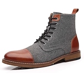 preiswerte Kleiderstiefel-Herren Stiefel Bullock Schuhe Abendschuhe Wanderschuhe Brautkleider schlicht Täglich Leder Komfortabel Stiefeletten / Stiefeletten Halbschuhe Dunkelbraun Schwarz Hell Gray Frühling Herbst