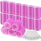 economico bigodini-Rulli bigodini jumbo da 24 pezzi con clip rullo per capelli con presa autoportante per capelli lunghi, medi, corti, spessi, sottili, frangia, volume, medicazione, rullo per capelli fai da te