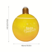 economico luci di Natale all&#039;aperto-Palla Inflabile di Natale da 24 Pollici con Luce Grandi Ornamenti Natalizi Decorazione Esterna Palla PVC Gonfiabile per Decorazioni Natalizie all&#039;aperto Palloncini Colorati per Albero di Natale