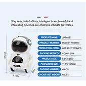 cheap Electronic Entertainment-Pocket RC Robot Talking Interactive Dialogue Voice Recognition Record Singing Dancing Telling Story Mini RC Robot Toys Gift