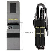 billige universal telefonveske-vertikal nylon dobbel lomme telefon hylster veske belteklips veske holder oxford klut sport mobiltelefon bag dobbel delt design power bank organisator øretelefon lagringskort lagring