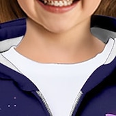 voordelige Meisje&#039;s 3D-tekenfilm-Voor meisjes 3D Heelal Vlinder Trui met capuchon Jas Overkleding Lange mouw 3D-afdrukken Herfst Winter Actief Modieus leuke Style Kinderen 3-12 jaar Buiten Casual Dagelijks Normale pasvorm