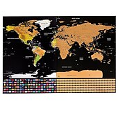 Недорогие Подарки-Скретч-карта мира, стереть большой трекер пунктов назначения, подарок, плакат с картой мира, рождественский подарок