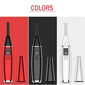 رخيصةأون الحلاقة و إزالة الشعر-أداة تجعيد الرموش الساخنة، شاشة LCD قابلة لإعادة الشحن عبر USB لتجعيد الرموش، مستشعر درجة الحرارة الطبيعي، تسخين سريع، آمن يدوم طويلاً، خالي من المتاعب