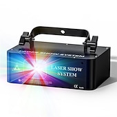 cheap Projector Lamp&amp;Laser Projector-DMX512 LED Indoor Stage Lights RGB Laser Scanner Beam Effect Stage Light Sound Activated Bedroom Laser Projector Lighting Show for DJ Disco Church Birthday Party Xmas