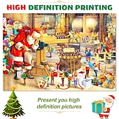 cheap Advent Calendar-Jigsaw Puzzle Advent Calendar 2024-1008 Pieces Jigsaw Puzzle for Adult Kids,24 Days Countdown Calendar,The Birth of Jesus,Family Game Puzzle,Christmas Gift Idea for Teens