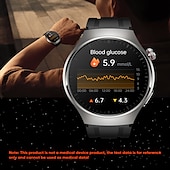 お買い得  スマートウォッチ-iMosi MT200 スマートウォッチ 1.43 インチ スマート·ウォッチ ブルートゥース ECG + PPG 温度監視 歩数計 と互換性があります Android iOS 女性 男性 長時間スタンバイ ハンドフリーコール 防水 IP 67 48mmウォッチケース