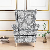 baratos Tampa da poltrona e capa de cadeira sem braço-Capa de poltrona de spandex para cadeira Strandmon, capa elástica anti-riscos para cadeira com encosto lateral, capa de cadeira com encosto jacquard removível lavável à máquina