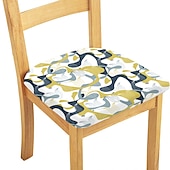 abordables Couverture de chaise de salle à manger-Housse de chaise de salle à manger housse de siège de chaise extensible en daim hydrofuge doux uni couleur unie durable lavable protecteur de meubles pour salle à manger fête