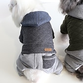 cheap Jumpsuits-Dog Cat Jumpsuit Fashion Ordinary Winter Soft Washable Comfortable Outdoor Casual Daily Dog Clothing for Bichon Frise Poodle Pomeranian Baby Pet Papillon
