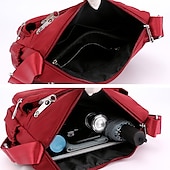 preiswerte Umhängetaschen-Leichte Umhängetasche aus Nylon für Damen – lässige Schultertasche mit mehreren Taschen für den Alltag, Reisen und Einkaufen