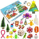 cheap Best Christmas Gifts-Christmas Advent Calendar Blind Box,Christmas Blind Box Children&#039;s Party Gift Decompression DIY Hand Tear Countdown Calendar Blind Box Christmas Toys for Christmas Gifts