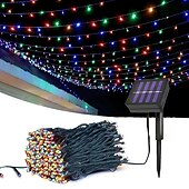 ieftine Lumini cu coarde solare-lumini solare de Crăciun în aer liber – 30-1000 LED-uri sârmă verde, 8 moduri rezistente la apă pentru pomul de Crăciun, petrecere în grădină