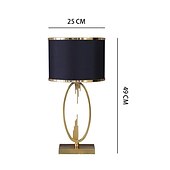 cheap Bedside Lamp-Table Lamp Light Luxury Bedroom Bedside Lamp Large Table Lamps with Drum-Shaped Fabric Lampshades Study Room Office Night Light