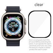cheap Smartwatch Screen Protectors-Screen Protector Film for iWatch Ultra/Ultra 2 Series 9 8 7 6 SE 5 4 3 2 1 for Apple Watch 49mm 44mm 40mm  Soft / Tempered glass Protective Accessories（3/1pcs film）