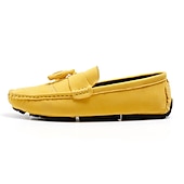 cheap Men&#039;s Slip-ons &amp; Loafers-Men&#039;s Green Suede Loafers – Casual Slip-On Moccasins with Non-Slip Sole for Driving &amp; Everyday Wear