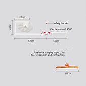 economico Ventilatore da soffitto con luci-lampada a sospensione a led con plafoniera lampada a sospensione industriale braccio oscillante lampada a sospensione, lampada a sospensione a cupola regolabile per sala da pranzo soggiorno 110-240v
