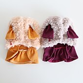 economico Vestiti-Cane Gatto Vestito Moda Carino Inverno Morbido Lavabile Confortevole All&#039;aperto Casual Quotidiano Abbigliamento per Cani for Bichon Frisé Barboncino Volpino di Pomerania Cucciolo Papillon
