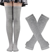 abordables Accesorios-Calcetines hasta rodilla Calcetines de Navidad Mujer Navidad Carnaval Mardi Gras Nochebuena Retro Antiguo Guantes Calcetines