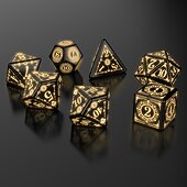 Недорогие игры и аксессуары-Светодиодные светящиеся кости DND, набор из семи предметов «Дракон и подземелье», теплый дышащий свет